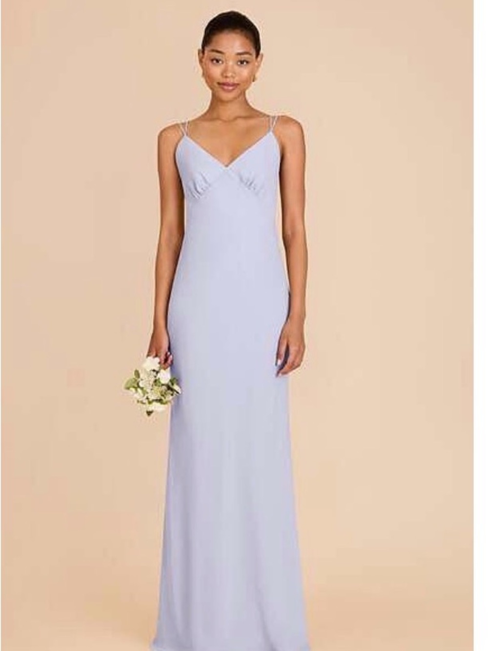 Birdy Grey Periwinkle Blue Spaghetti Strap V-Neck Maxi Dress